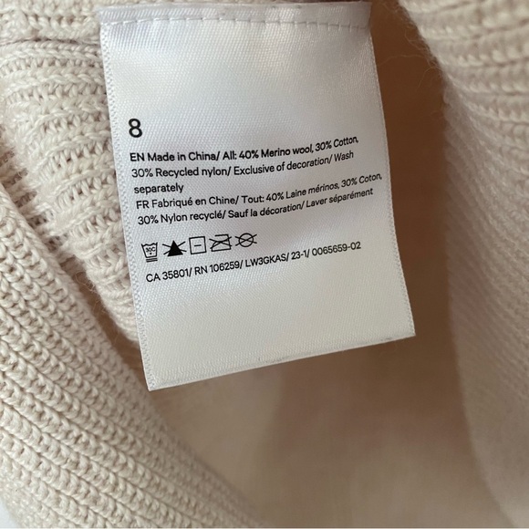 Lululemon Merino Wool-Blend Ribbed Crewneck Sweater - White Opal - Picture 6 of 8